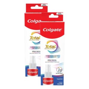 Kit 2 Enxaguante Bucal Colgate Total 12 Spray 60ml