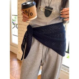 Lenço Tricot Crochê Verão Estilo