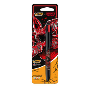 Caneta esferográfica 1.0 retrátil Stranger Things Demogorgon 4 cores Bic