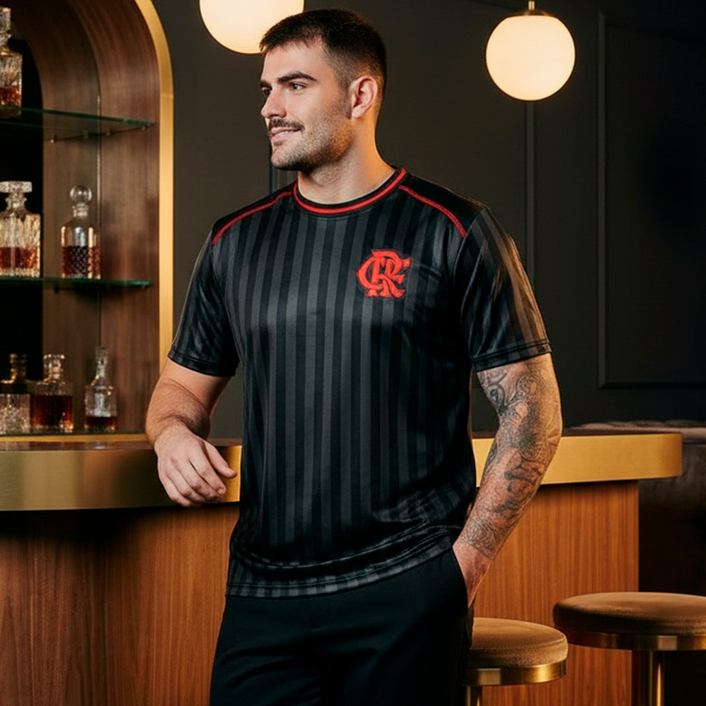 Camiseta Flamengo Urban Stripes Oficial 1 Camiseta Flamengo Urban Stripes Oficial
