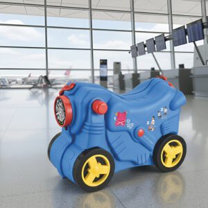 Mala Infantil Carrinho Viagem Azul Importway