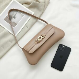 Bolsa Feminina Nude Baguete Santorini