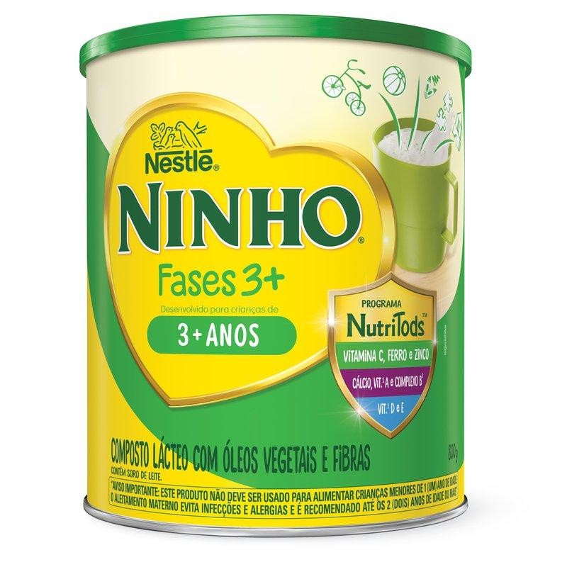Ninho Fases 3+ 800g - Desenvolvimento Infantil 1 Composto Lácteo Ninho Fases 3+ 800g