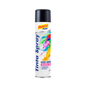 Tinta Spray Preto Brilhante 400ml Mundial Prime - Ae01000102