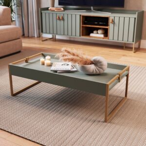 Mesa Centro Retangular para Sala de Estar 30cm X 48cm X 93cm Columbia Verti