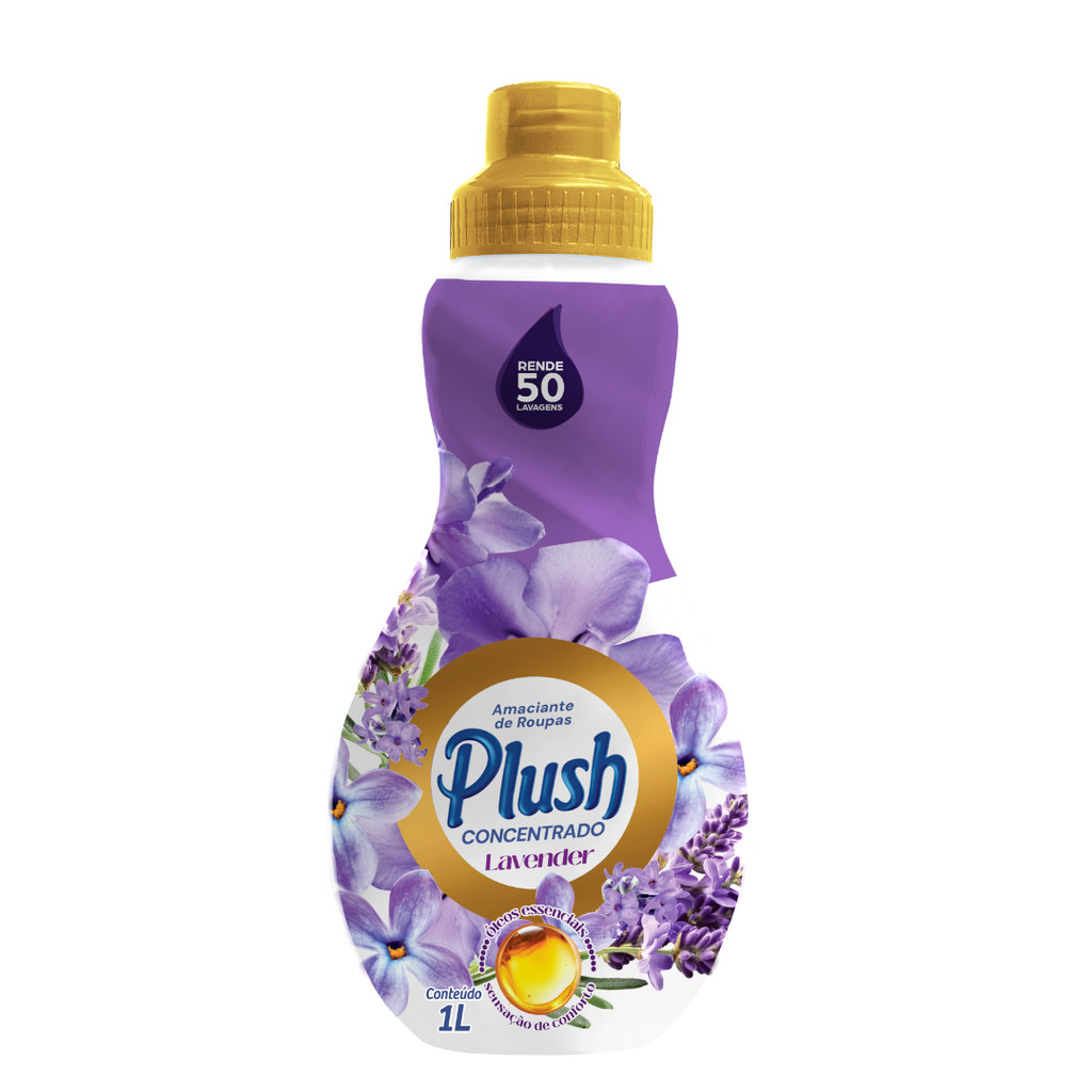 Amaciante Lavender Plush 1L - Plush 1 Amaciante Concentrado Lavender Plush 1L