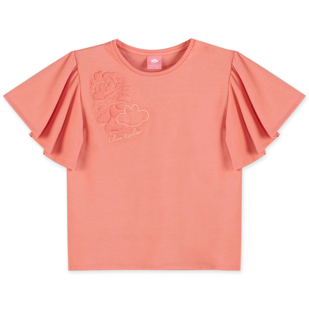 Blusa Infantil Lilica Ripilica Manga Curta Bordado 1 Blusa Manga Curta Infantil Feminino Lilica Ripilica