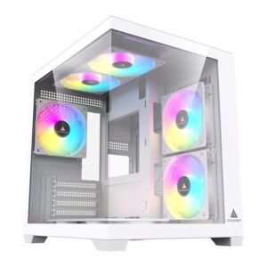 Gabinete Gamer Mid-Tower Acegeek Neptune Vidro Branco