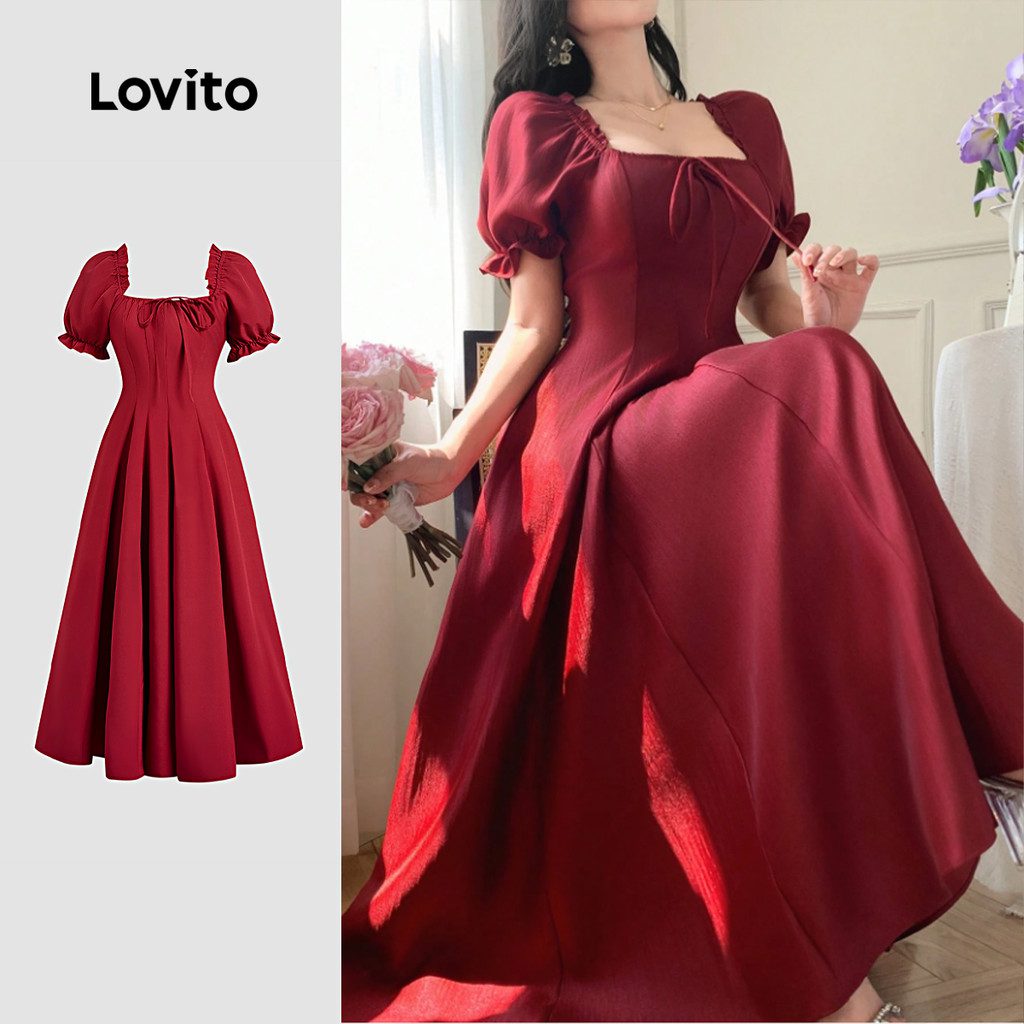 Vestido de Renda Primavera/Ver?o Vermelho 1 Vestido de Renda Primavera/Verão Vermelho