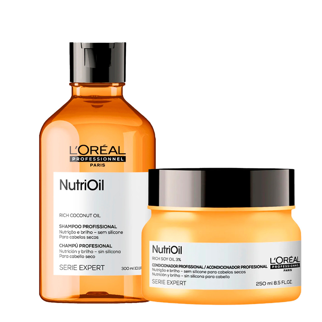 Kit Shampoo e M?scara Nutri Oil L'Or?al S?rie Expert 1 KIT SHAMPOO 300ML + MÁSCARA 250ML NUTRI OIL LORÉAL PROFESSIONNEL SERIE EXPERT