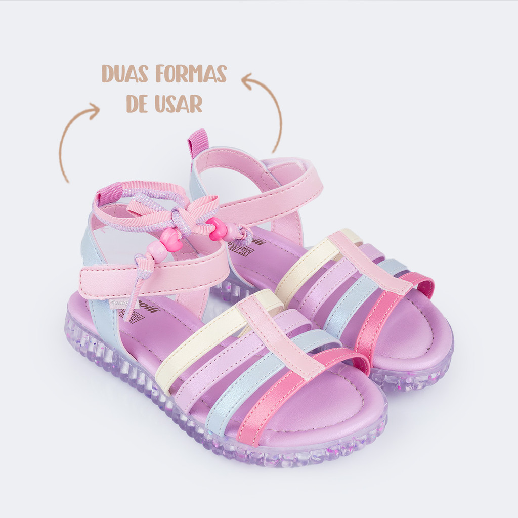 Sand?lia Infantil Pampili Custom Cord?o com Mi?angas 1 Sandália Infantil Pampili Customize Cordão com Miçangas Pampili