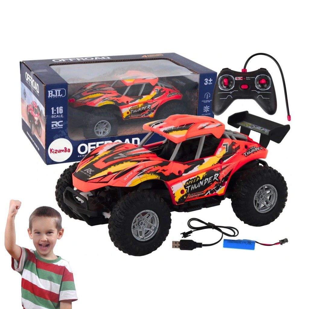 Carrinho Jeep 4x4 Controle Remoto Azul 1 Carrinho Jeep 4x4 Controle Remoto Azul