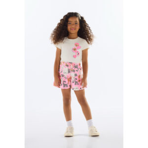 Conjunto Menina Quimby Blusa e Short Estampado