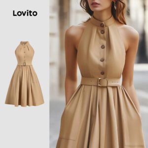 Vestido Bolso Cintura Alta Cinto Detalhes
