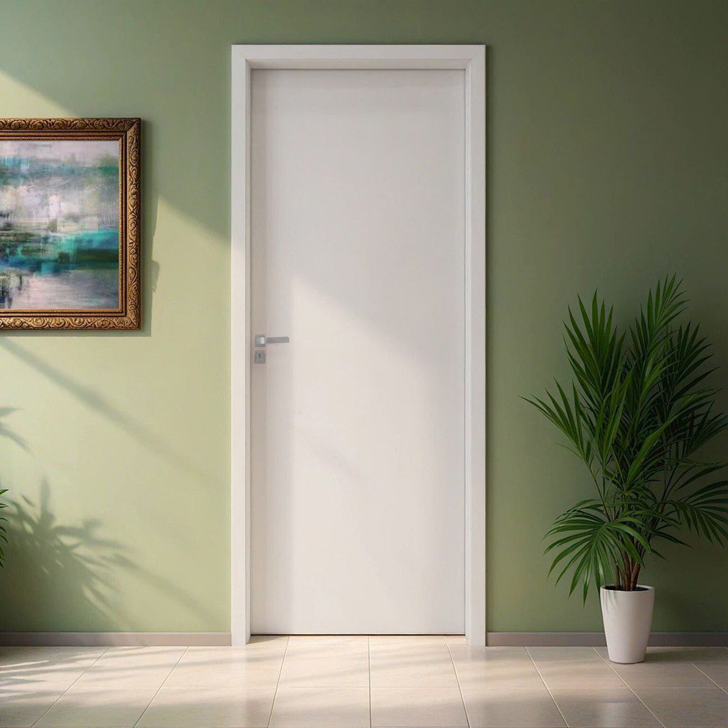 Porta Madeira 210cm Uniportas - Batente Lisa 1 Porta Madeira 210cm Uniportas - Batente Lisa