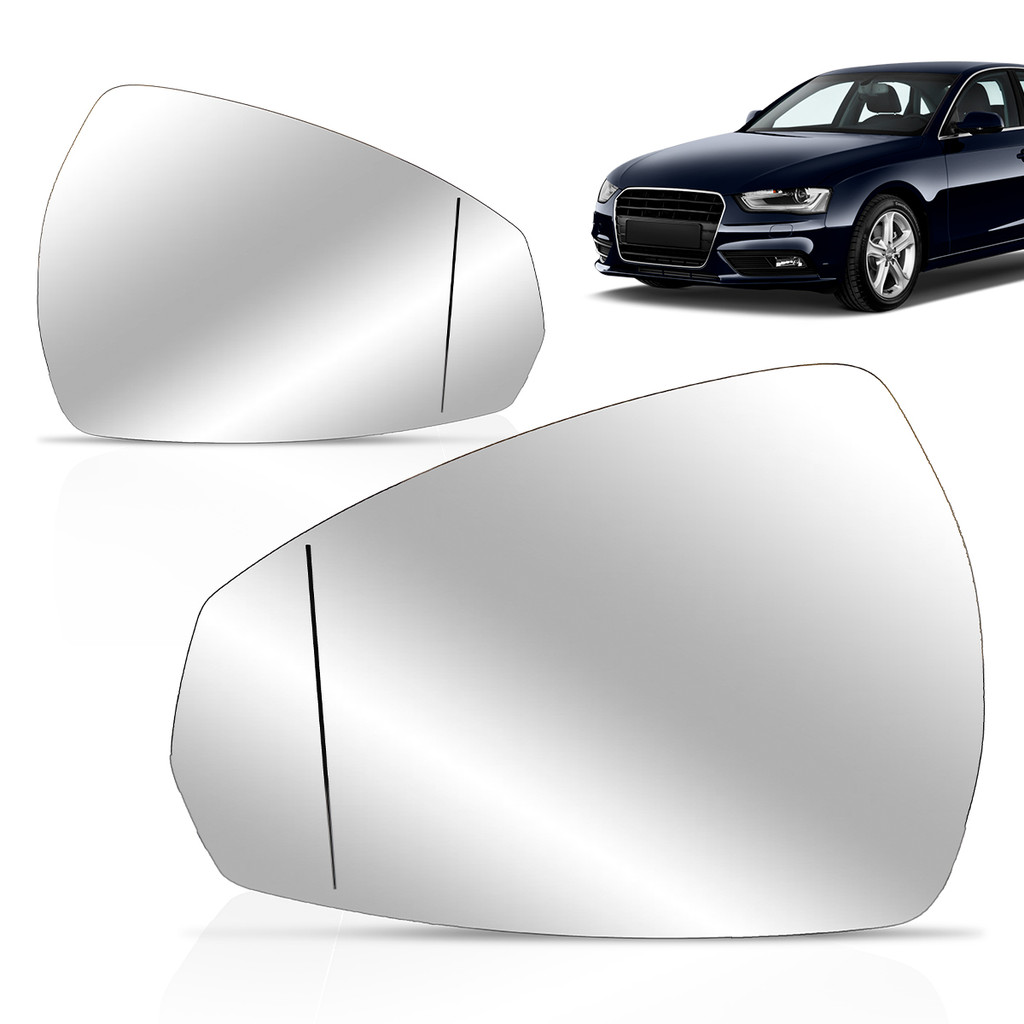 Lente Espelho Retrovisor Audi A4 2013-2016 1 Lente Espelho Retrovisor Audi A4 2013 2014 2015 2016 Com Placa