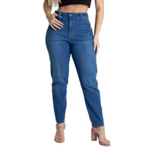 Calça Jeans Mom Cintura Alta Jeans Azul