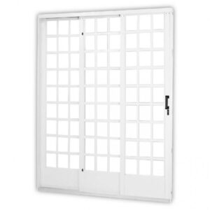 Porta de Aço Correr 215x160cm Branco