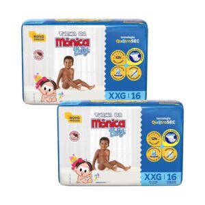 Fralda Jumbo Turma da Mônica Baby XXG (2 Pacotes)