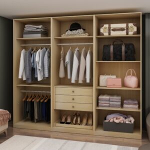 Módulo Closet Casal sem Portas 3 Gaveta 100% Mdf Infinity