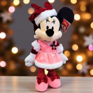 Pelúcia Minnie Natal Rosa Vermelho 36cm Disney