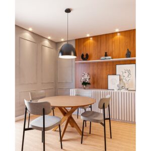 Conjunto Mesa Jantar Madeira Maciça Espresso