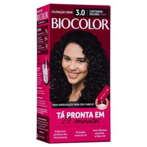 Tinta de Cabelo Biocolor Creme Mini Kit 3.0 Castanho Escuro Chic