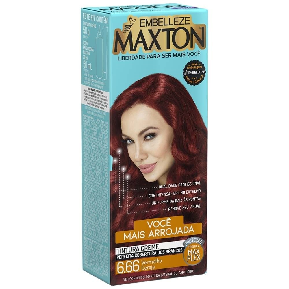 Tintura Maxton Vermelho Cereja - 6.66 1 Tintura Maxton Vermelho Cereja - 6.66