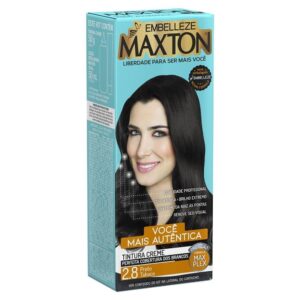 Tinta de Cabelo Maxton Kit Prático 2.8 Preto Tabaco