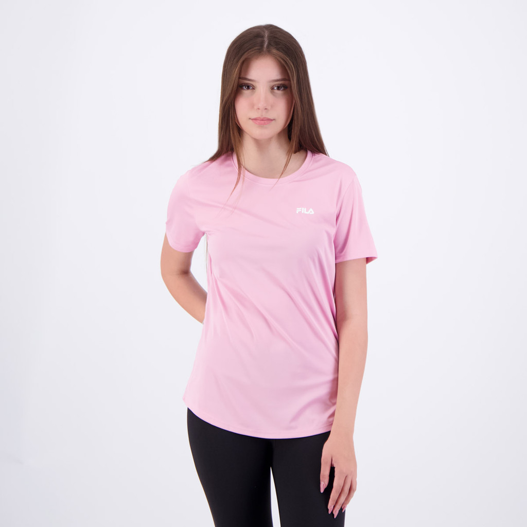 Camiseta Fila Rosa Feminina FPS 50+ 1 Camiseta Fila Basic Sports III Feminina Rosa