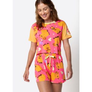 Pijama Verão Capivara Viscolycra Feminino