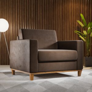 Poltrona Baixa em Veludo Livia Yescasa Bombom