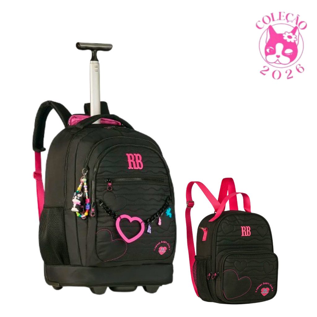 Mochila Rodinha e Lancheira Rebecca Bonbon 1 Mochila Rodinha e Lancheira Rebecca Bonbon