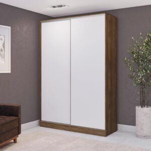 Guarda-Roupa 2 Portas Kappesberg Adapt Nogueira/Branco