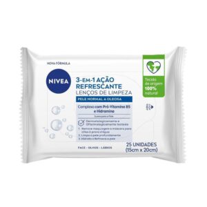 Lenços Demaquilantes NIVEA 3 em 1 Refrescantes