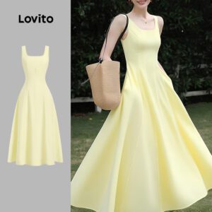 Vestido Casual Amarelo com Zíper - Primavera/Verão