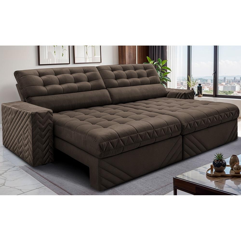 Sof? Retr?til Reclin?vel 3m Max Spring 1 Sofá Retrátil Reclinável 3m Max Spring