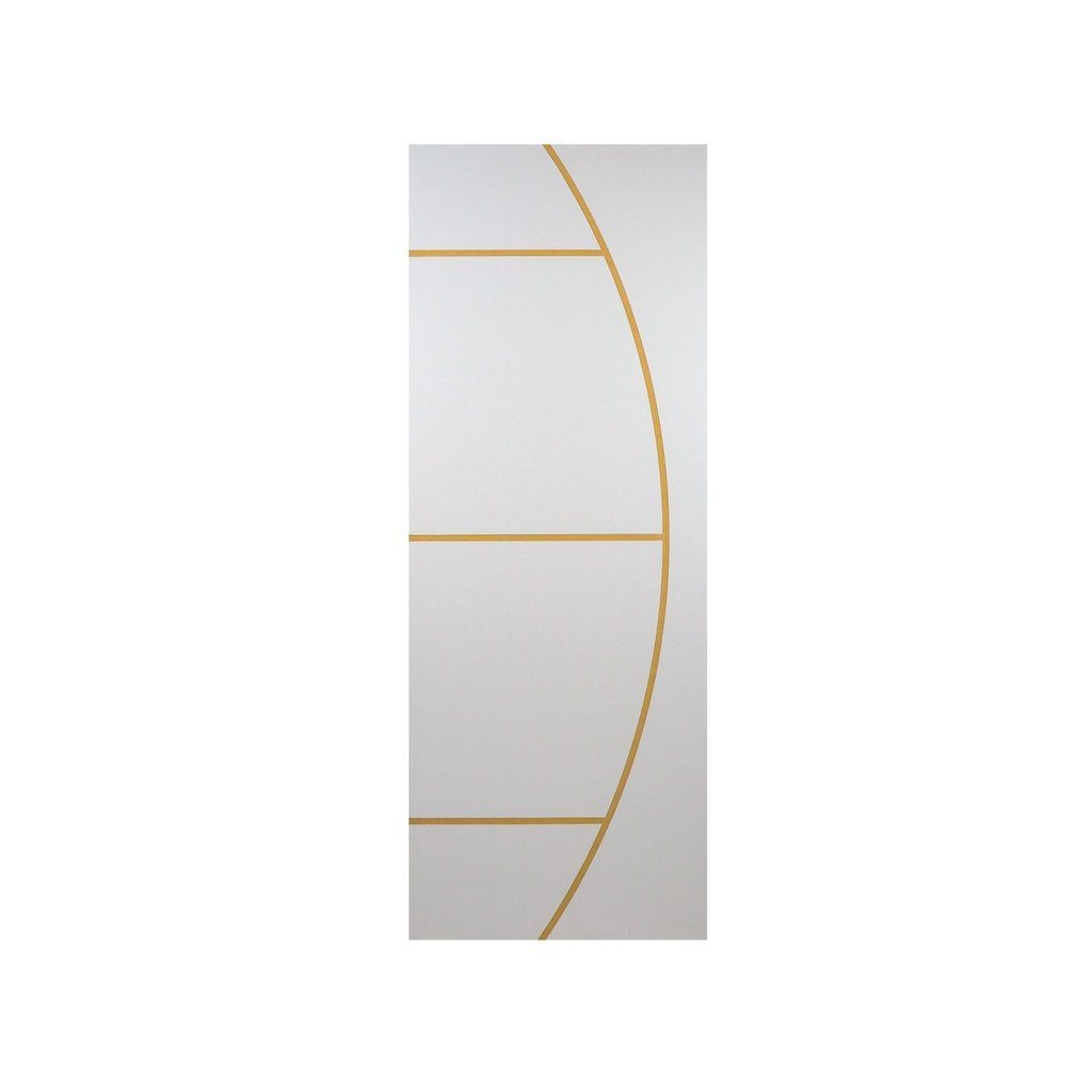 Porta Madeira Decorada Branco 210x80cm MDF 1 Porta Madeira Decorada Branco 210x80cm MDF