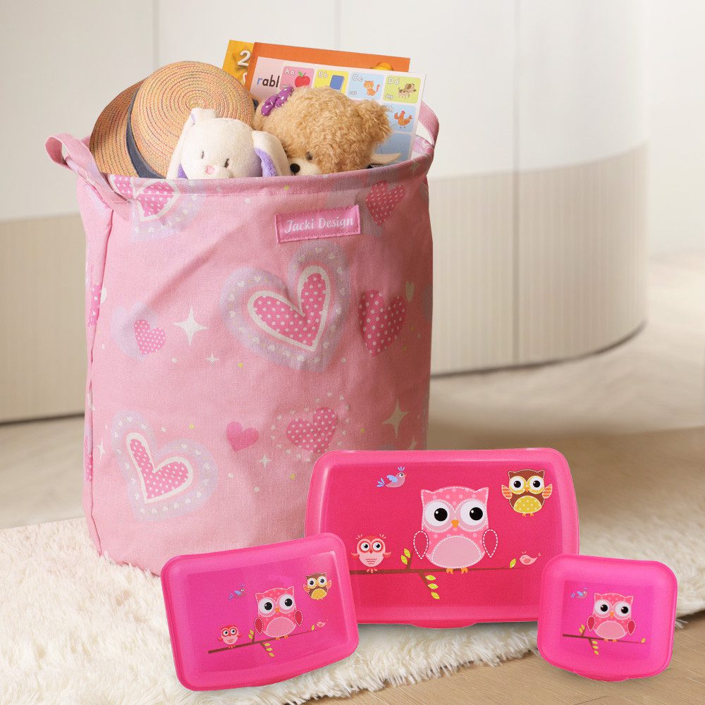 Cesto Organizador Infantil + Potes 3 Pe?as 1 Cesto Organizador Infantil + Potes 3 Peças
