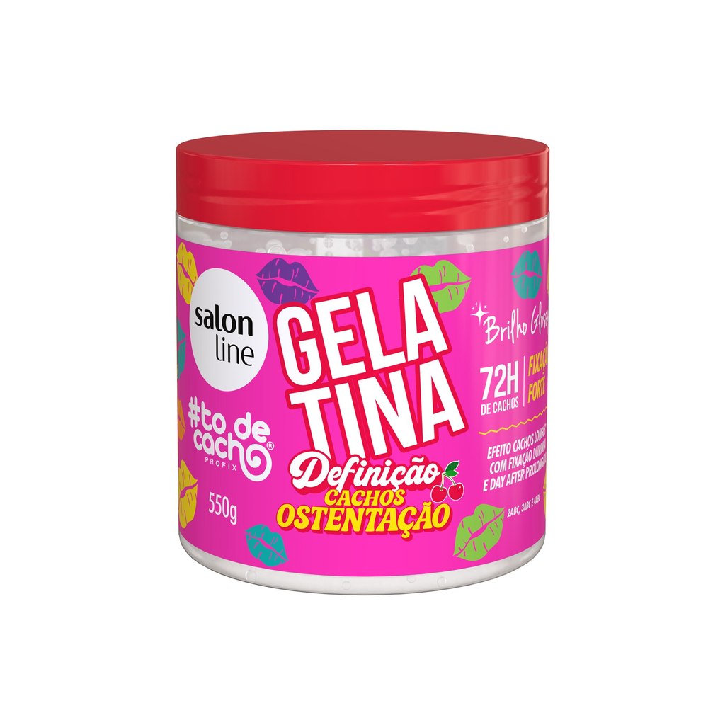 Gelatina Cachos Ostenta??o 550g - 72h 1 Gelatina Cachos Ostentação 550g - 72h