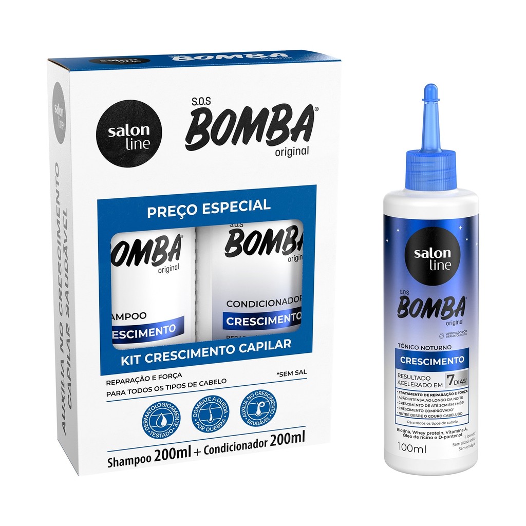Kit Shampoo + Condicionador Crescimento 15 Dias 1 Kit Shampoo + Condicionador Crescimento 15 Dias
