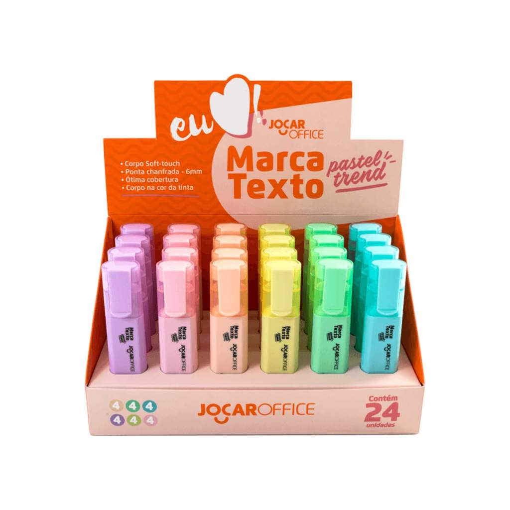 Caneta Marca Texto Cores Pastel Trend 24 Unidades 1 Caneta Marca Texto Cores Pastel Trend 24 Unidades