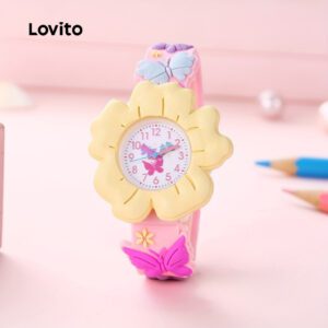 Relógio Infantil Colorido Flores Verdes