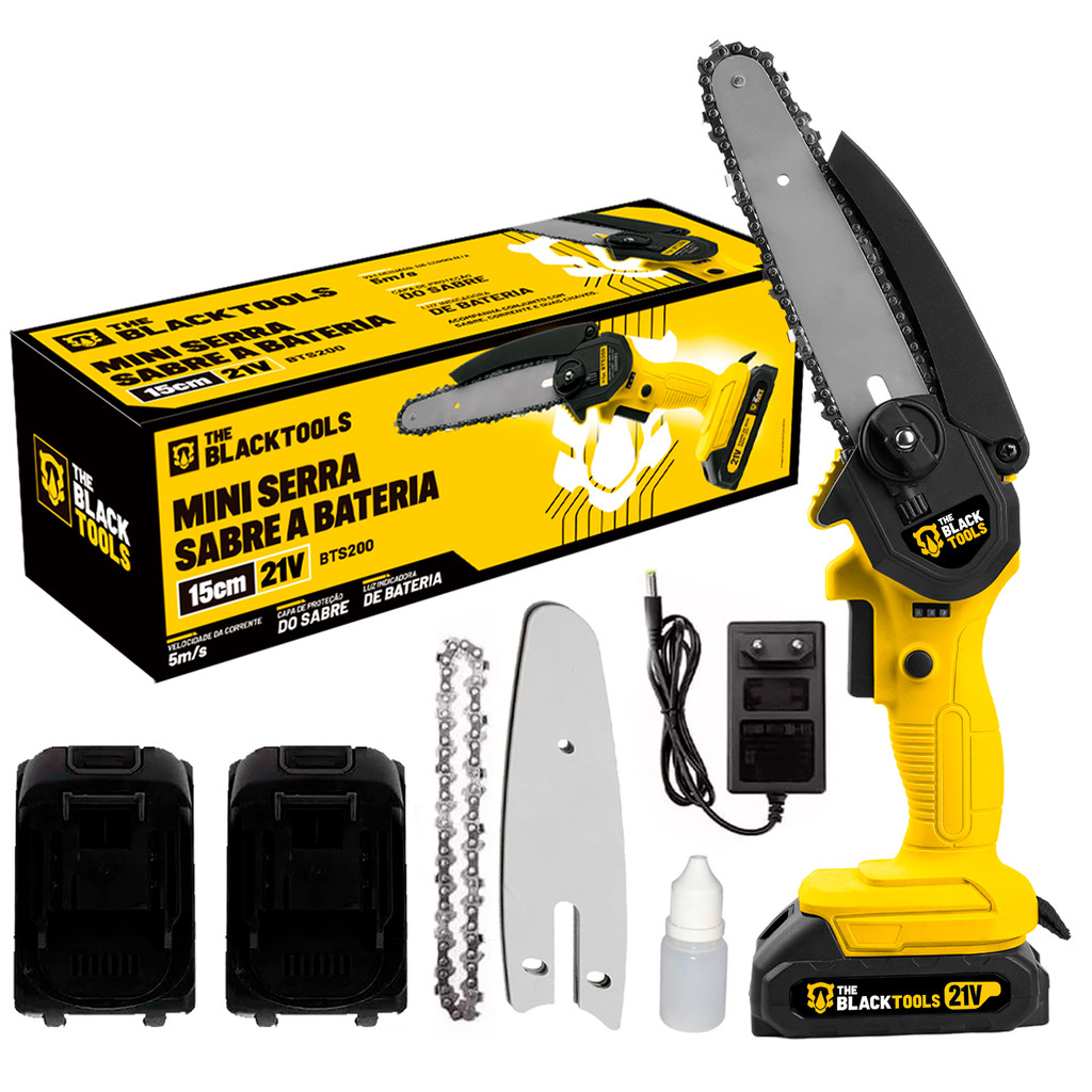 Mini Serra Sabre Bateria 21V The Black Tools 1 Mini Serra Sabre Bateria 21V The Black Tools
