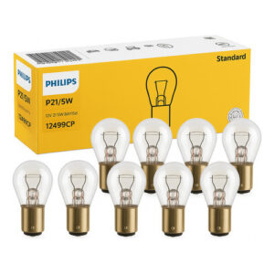 10x Lâmpada 2 Pólos Philips 12v P21/5w 12499cp Bay15d Origin