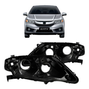 Par Carcaça De Farol Para Honda City 2014 2015 2016 2017