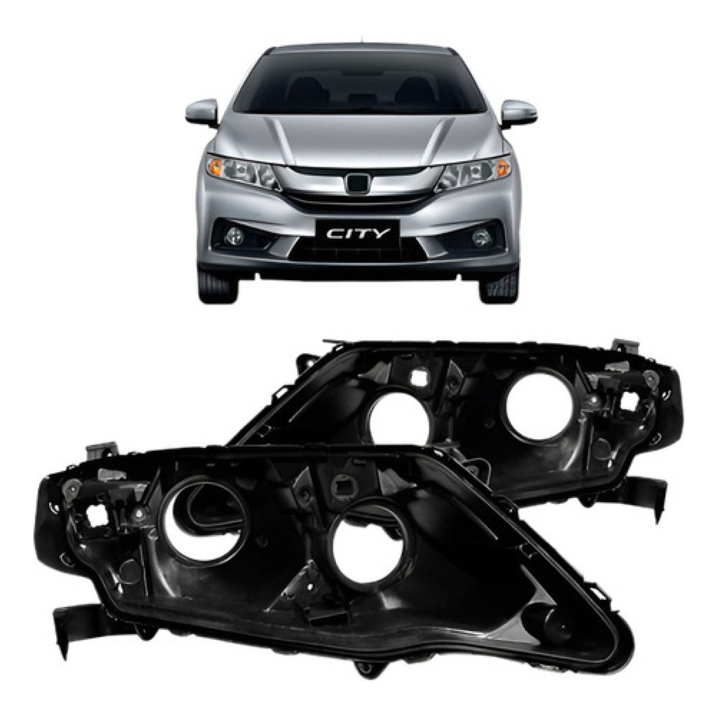 Par Carca?a Farol Honda City 2014-2017 1 Par Carcaça De Farol Para Honda City 2014 2015 2016 2017
