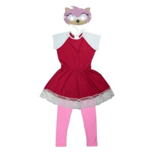 Fantasia Amy Rose Infantil Rosa Halloween