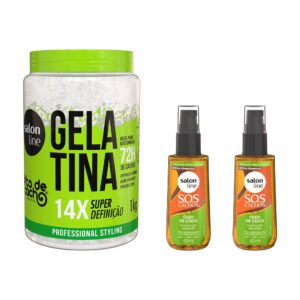 Kit Gelatina Cachos + Óleo Coco - Definição e Hidratação