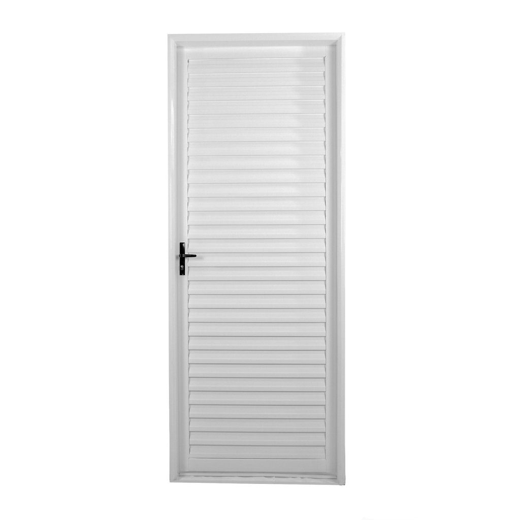 Porta de A?o MGM 215x85cm Branco 1 Porta de Aço Laminada 215x85cm Minas Sul Mgm Abertura Direita Direita